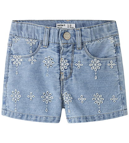 Name It Shorts - NmfRose - Light Blue Denim/Anglaise