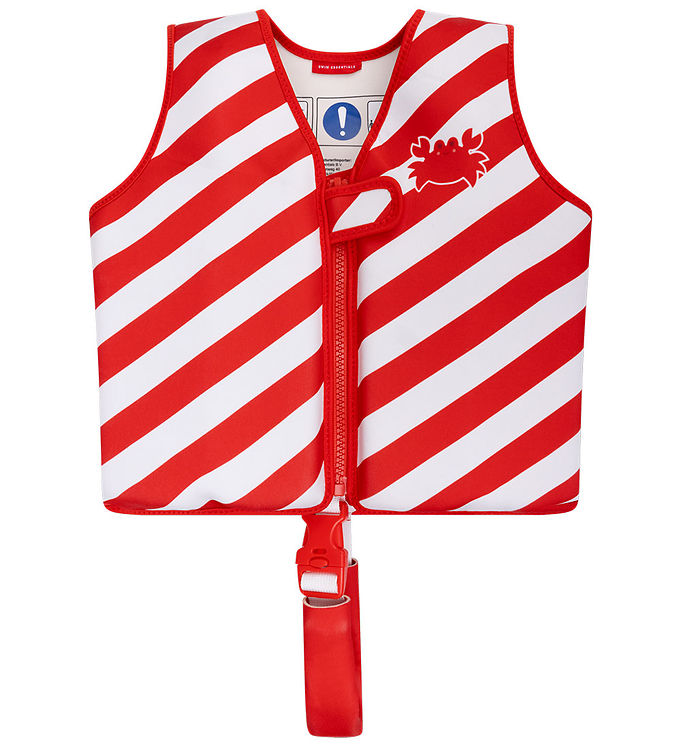 Swim Essentials Svømmevest - 19-30 kg - Rød/Hvid Crabby