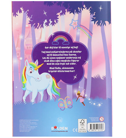 Forlaget Bolden Aktivitetsbog m. Krystal Klistermærker - Enhjørn
