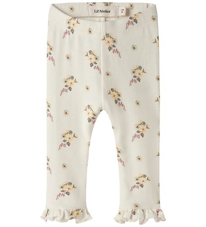 Lil' Atelier Leggings - Bomuld/Lyocell - NbfGayo - Coconut Milk/