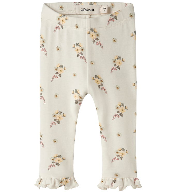 Lil' Atelier Leggings - Bomuld/Lyocell - NbfGayo - Coconut Milk/ billede
