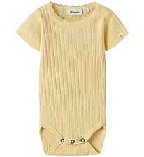 Lil' Atelier Body k/æ - Rib - NbfHaldis - Sunlight m. Hulmønster