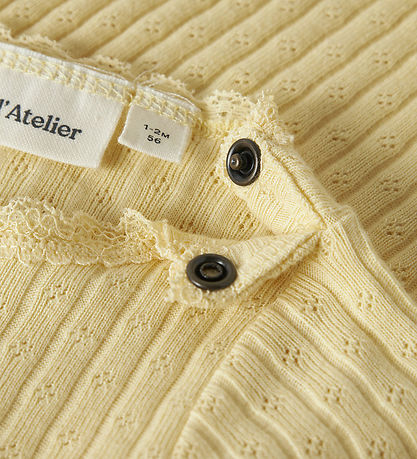 Lil' Atelier Body k/æ - Rib - NbfHaldis - Sunlight m. Hulmønster