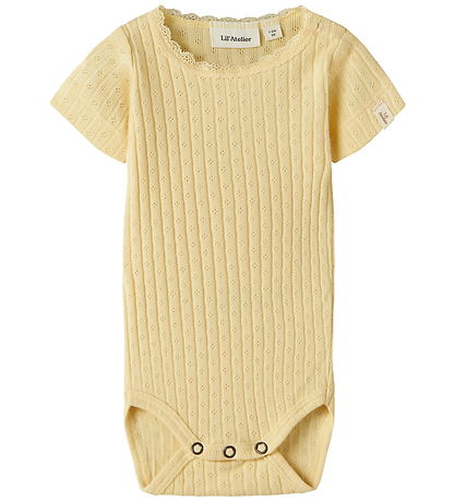 Lil' Atelier Body k/æ - Rib - NbfHaldis - Sunlight m. Hulmønster