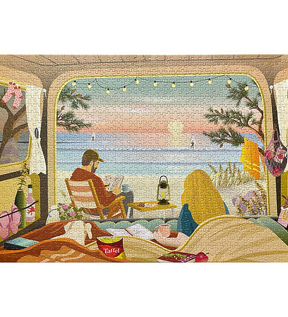 Vissevasse Puslespil - 1000 Brikker - Camper By The Ocean