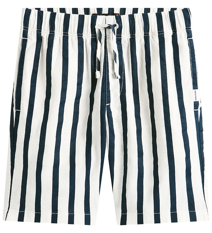 Tommy Hilfiger Shorts - Hør/Bomuld - Dark Night Navy Stripe