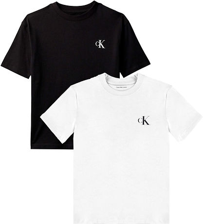 Calvin Klein T-shirt - 2-pak - Monogram - Bright White/ Black