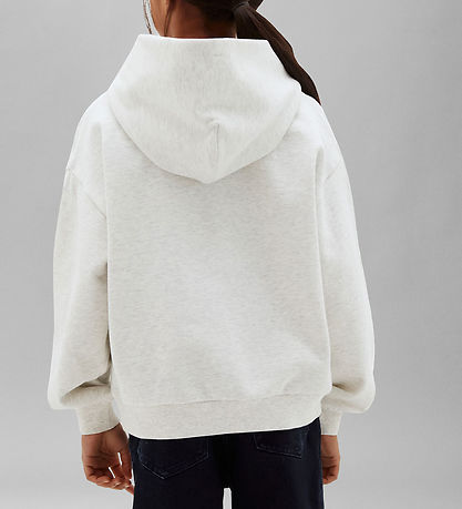 Calvin Klein Hættetrøje - Terry - Snow Heather Grey