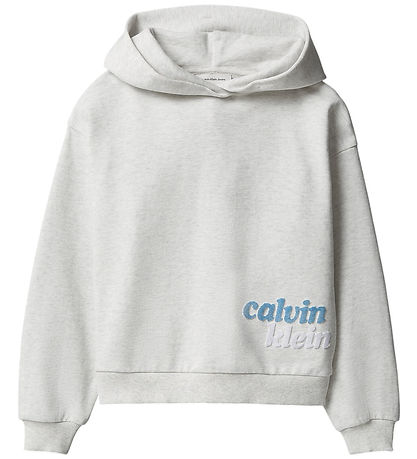 Calvin Klein Hættetrøje - Terry - Snow Heather Grey