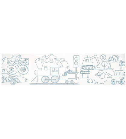 Meri Meri Rulle Til Farvelægning - Byggeri Og Biler