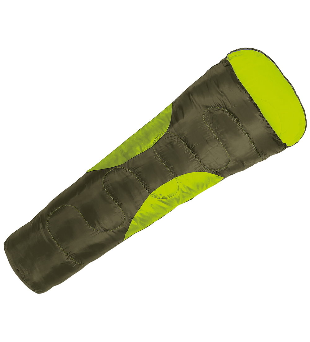 Camping Check Schlafsack - Mumienform Deluxe - Olivgrün/Neongrün - Camping Check - One Size - Schlafsäcke