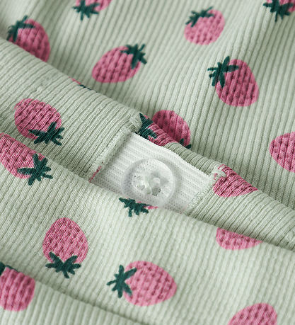 Name It Cykelshorts - Rib - NmfVemma - Pale Aqua/Strawberries