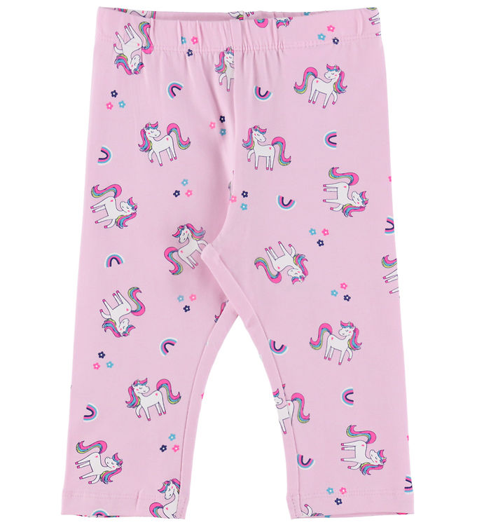 Name It NmfVivian - Pige Capri Leggings - Pirouette/Unicorn - pink