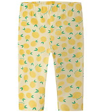 Name It Leggings - Capri - NmfVivian - Double Cream/Lemons