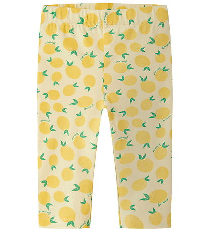 Name It Leggings - Capri - NmfVivian - Double Cream/Lemons