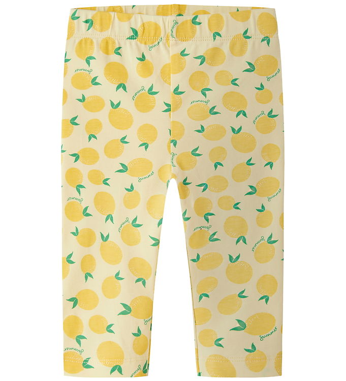 Name It Vivian Capri - Børne Leggings - Grøn/Gul - 104