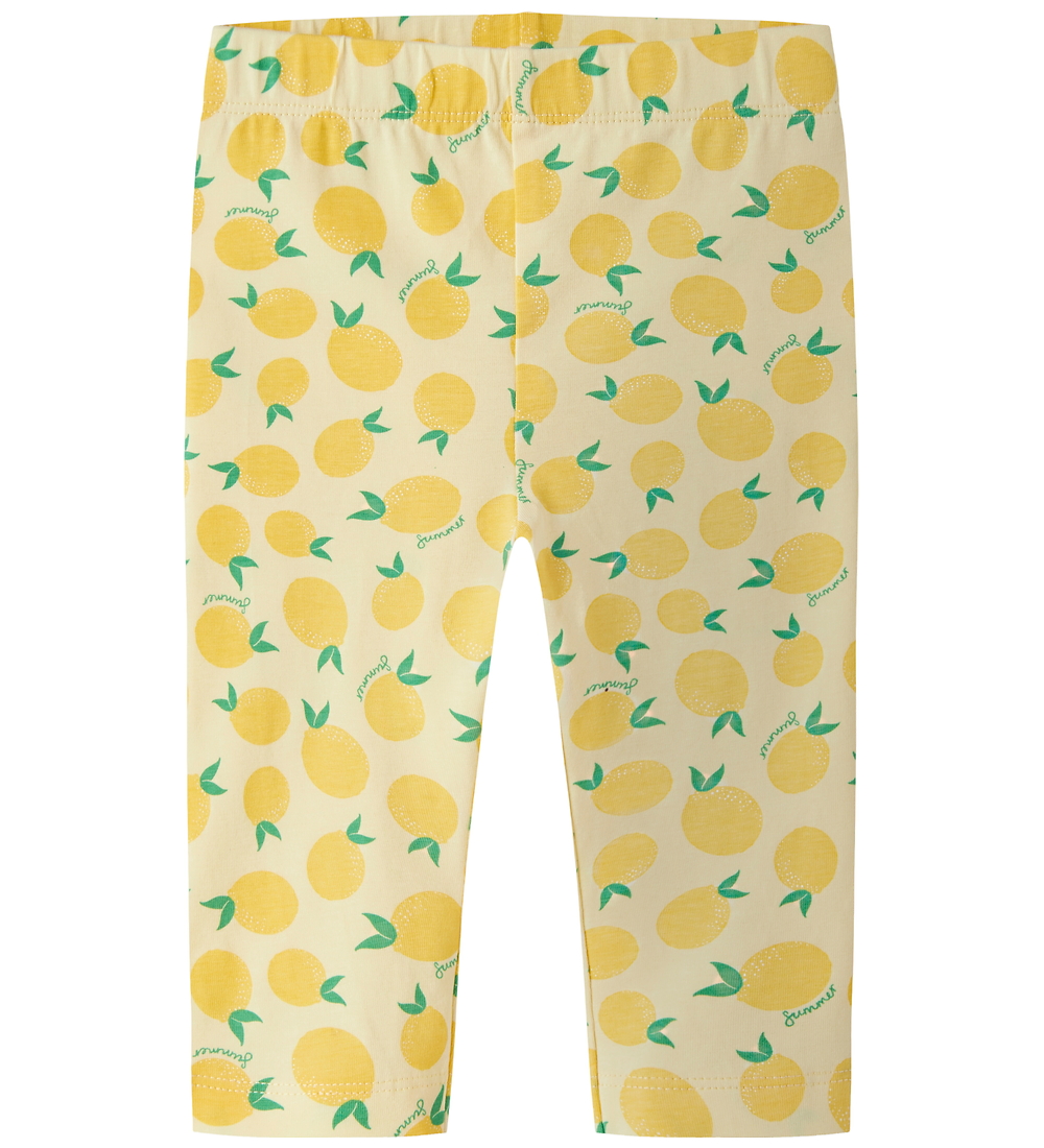 Name It Leggings - Capri - NmfVivian - Double Cream/Lemons - Name It - 2 Jahre (92) - Leggings