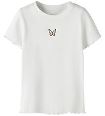 Name It T-shirt - Rib - NmfVivemma - Bright White/Butterfly