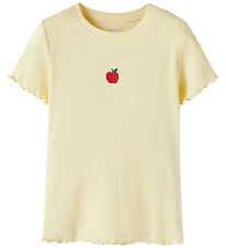 Name It T-shirt - Rib - NmfVivemma - Double Cream/Apples