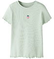 Name It T-shirt - Rib - NmfVivemma - Pale Aqua/Strawberries
