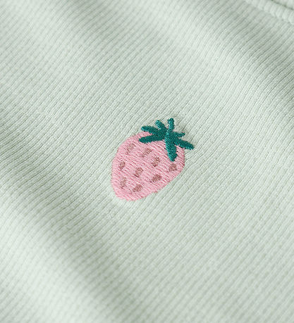 Name It T-shirt - Rib - NmfVivemma - Pale Aqua/Strawberries