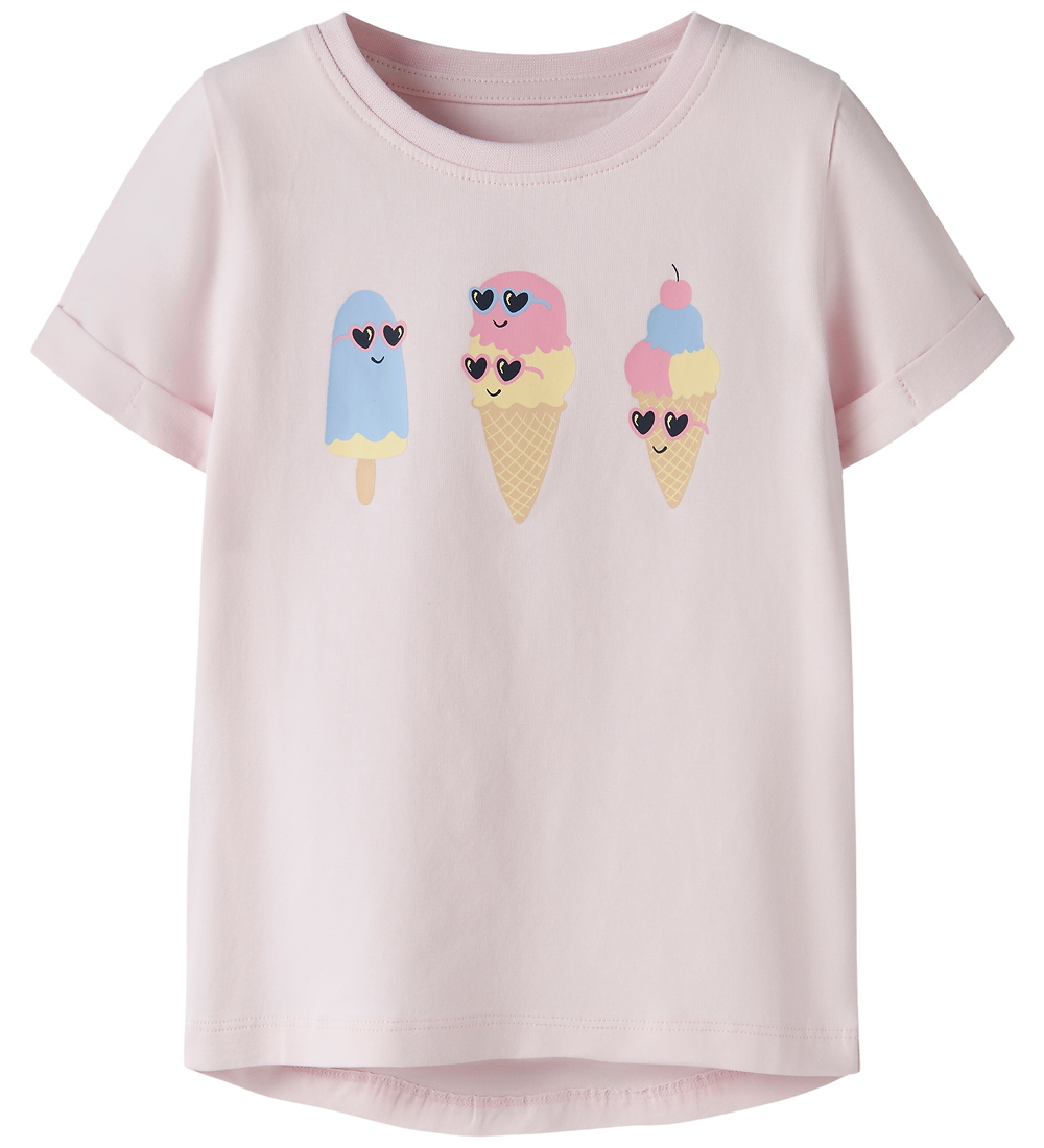 Name It T-Shirt - NmfVix - Cradle Pink/Cool Ice Cream - Name It - 2 Jahre (92) - T-Shirts