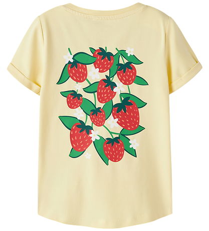 Name It T-shirt - NmfVix - Double Cream/Strawberry