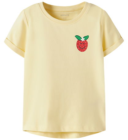 Name It T-shirt - NmfVix - Double Cream/Strawberry