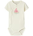 Name It Slå-om Body k/æ - NbfVubie - Cloud Dancer/Watermelon