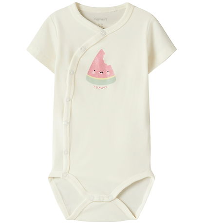 Name It Slå-om Body k/æ - NbfVubie - Cloud Dancer/Watermelon