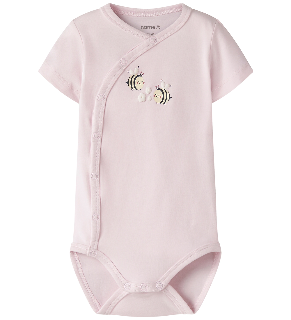 Name It Wickelbody k/ä - NbfVubie - Cradle Pink/Bee - Name It - 68 - Body K/Ä