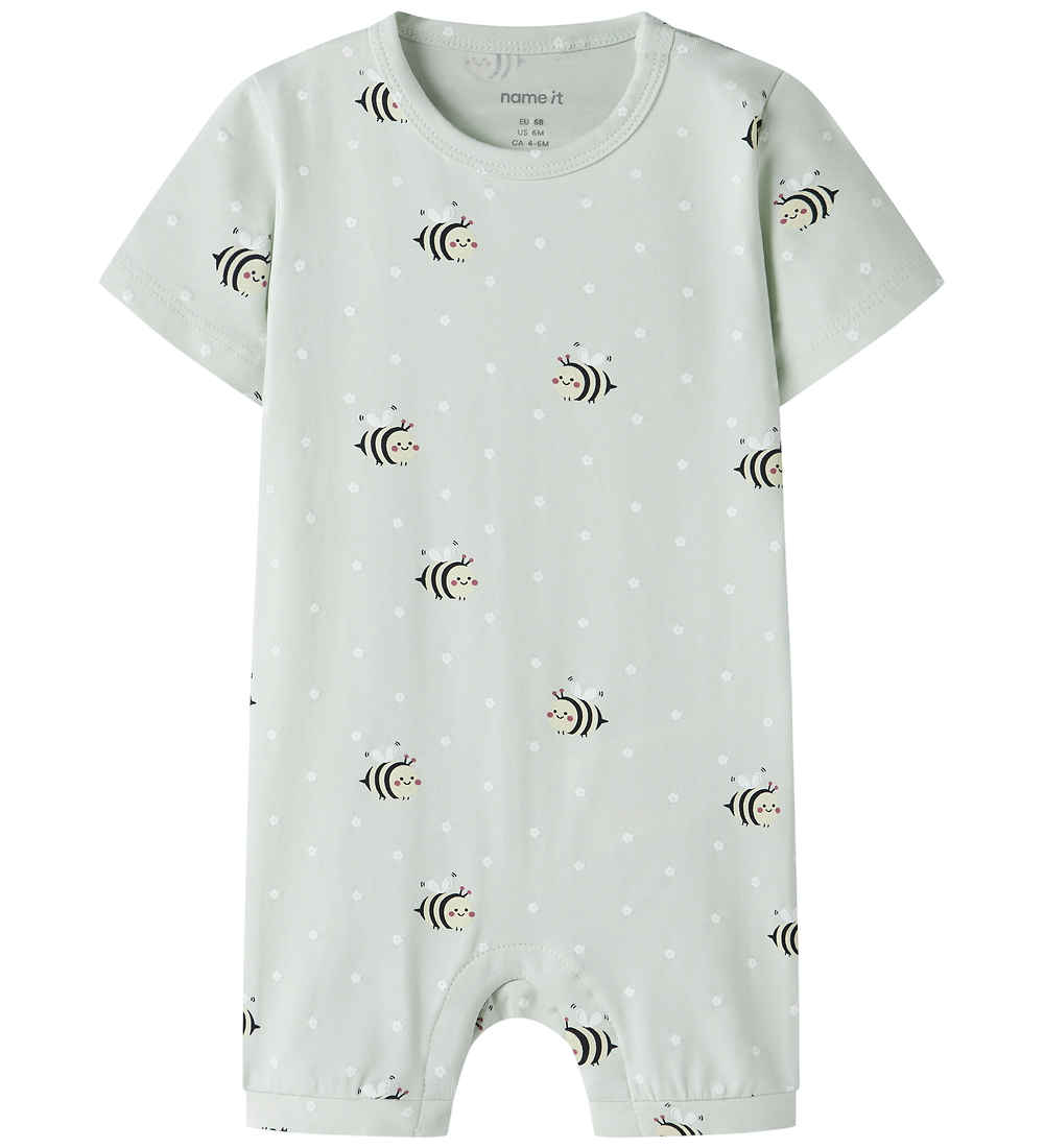 Name It Sommerstrampler - NbfVandora - Pale Aqua/Bee - Name It - 62 - Sommerstrampler