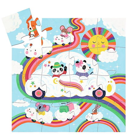 Djeco Jigsaw Puzzle - 16 Bricks - Cloud Car