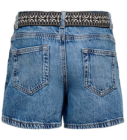 Kids Only Shorts - KogElla - Light Medium Blue Denim m. Bælte