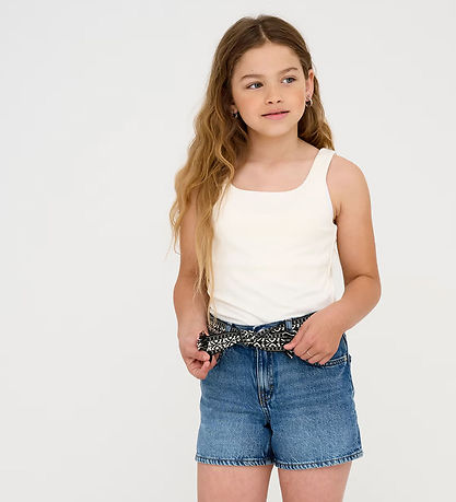 Kids Only Shorts - KogElla - Light Medium Blue Denim m. Bælte