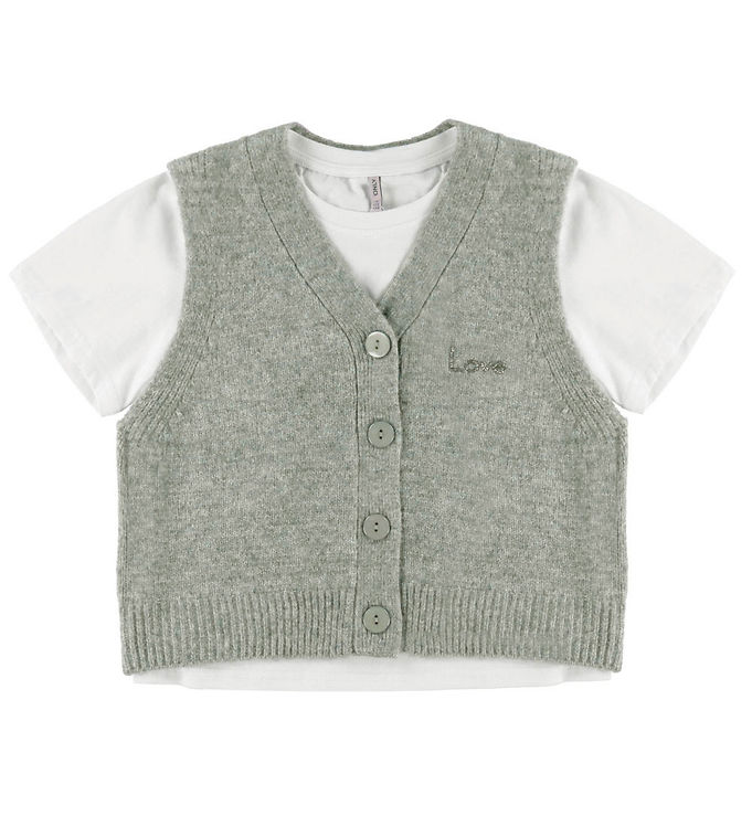 Kids Only Vest/T-shirt - KogCorinne - Medium Grey Melange
