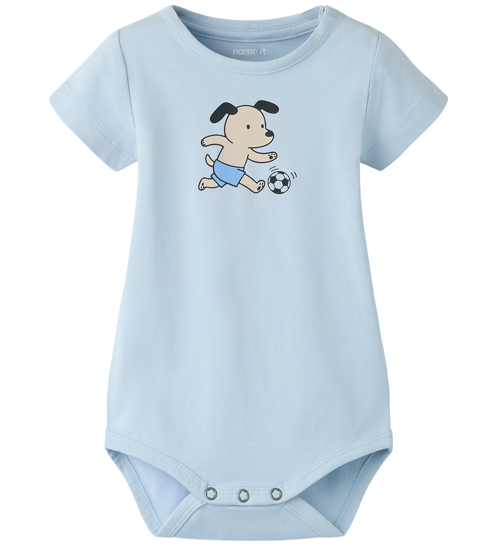 Name It Body k/ä - NbmHuttie - Kentucky Blue m. Hund - Name It - 62 - Body K/Ä