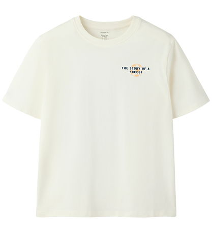 Name It T-shirt - NkfHimas - Cloud Dancer/The story of a soccer