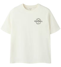 Name It T-shirt - NkfHimas - Cloud Dancer/The game of football