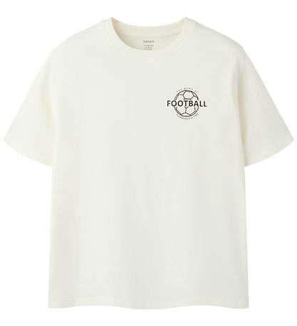 Name It T-shirt - NkfHimas - Cloud Dancer/The game of football