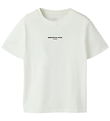 Name It T-shirt - NkmHalman - Cloud Dancer/Olive