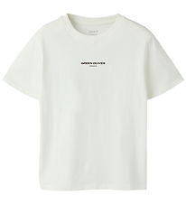 Name It T-shirt - NkmHalman - Cloud Dancer/Olive