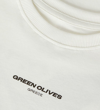 Name It T-shirt - NkmHalman - Cloud Dancer/Olive