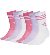 adidas Originals strømper - 3-pak - Crew - White/Pnkfus/Poplme