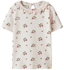 Lil' Atelier T-shirt - Bomuld/Lyocell - NmfGayo - Morganite/Stra