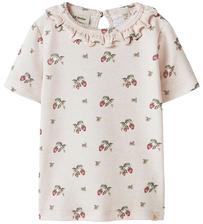 Lil' Atelier T-shirt - Bomuld/Lyocell - NmfGayo - Morganite/Stra