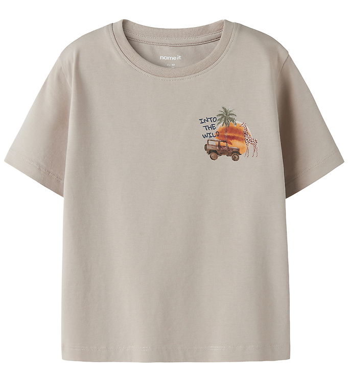 Name It Hugo - Børne T-shirt - Grå - 110