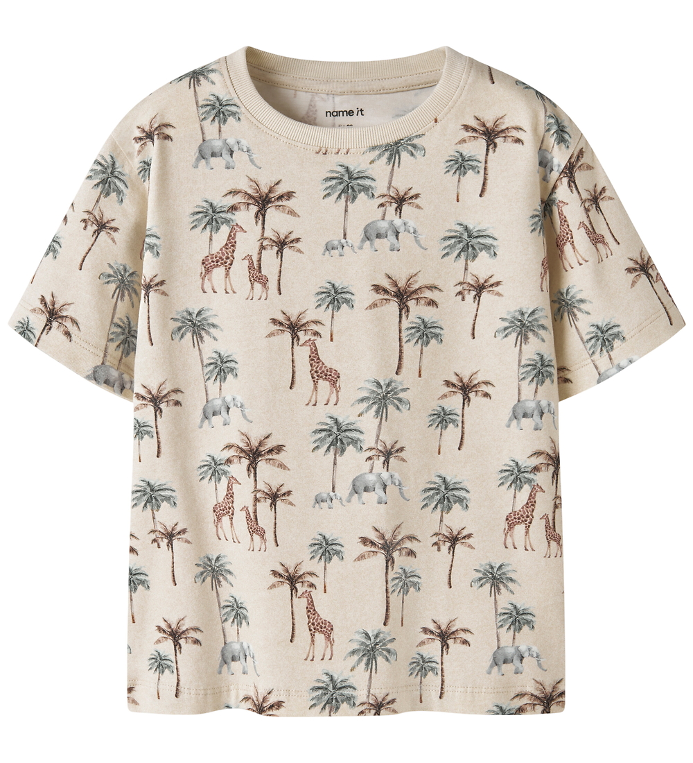 Name It T-Shirt - NmmHarry - Peyote Melange - Name It - 5 Jahre (110) - T-Shirts