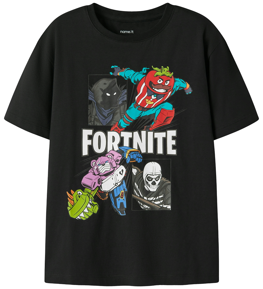 Name It T-Shirt - NkmAmbrose Fortnite - Schwarz - Name It - 6 Jahre (116) - T-Shirts