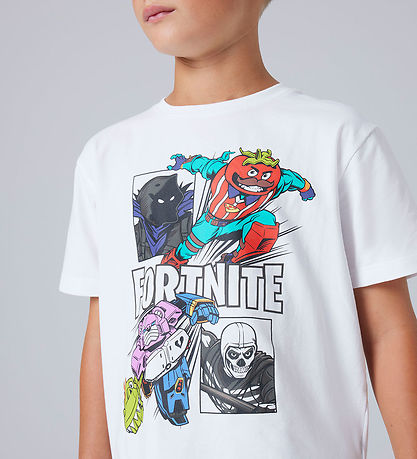 Name It T-shirt - NkmAmbrose Fortnite - Bright White